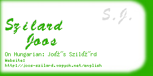 szilard joos business card